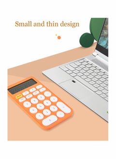 Y&D Desk Basic Cute Calculator, SYOSI Small Portable Standard Calculator 12 Digit Dual Power Handheld Desktop with Large LCD Display and Sensitive Buttons, No Noise (Yellow)  - Image 5