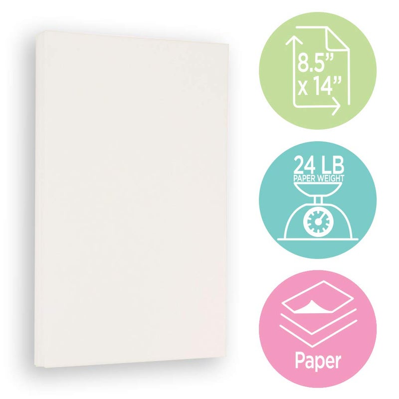 JAM PAPER Legal Parchment 24lb Paper - 90 gsm - 8.5 x 14 - White Recycled - 100 Sheets/Pack - Image 5