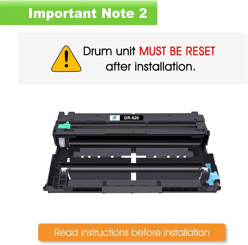 Aztech Compatible Drum Unit Replacement for Brother DR820 DR-820 DR 820 for Brother HL-L6200DW MFC-L5850DW MFC-L5900DW MFC-L6700DW MFC-L5800DW HLL6200DW HL-L5200DW HLL5100DN Printer (Black, 2-Pack) - Image 3