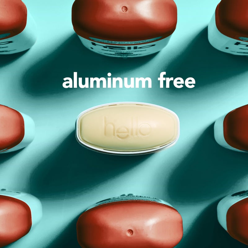 Hello مرحبًا مزيل العرق بجوز الهند الحلو مع زبدة الشيا للنساء والرجال، خالي من الألمنيوم، خالي من بيكربونات الصوديوم، خالي من البارابين، حماية من الروائح لمدة 24 ساعة، 2.6 أونصة، عبوتين - Image 3