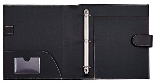 It's Academic Executive Faux Leather Portfolio Folder, Black - Image 3