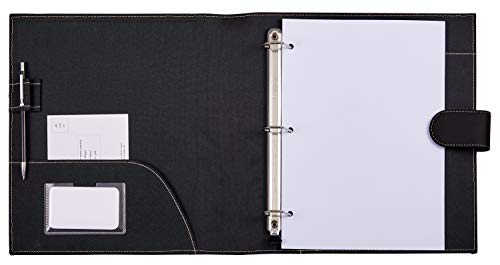 It's Academic Executive Faux Leather Portfolio Folder, Black - Image 4