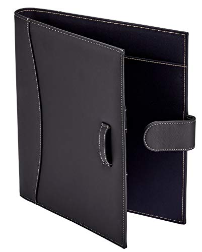 It's Academic Executive Faux Leather Portfolio Folder, Black - Image 1