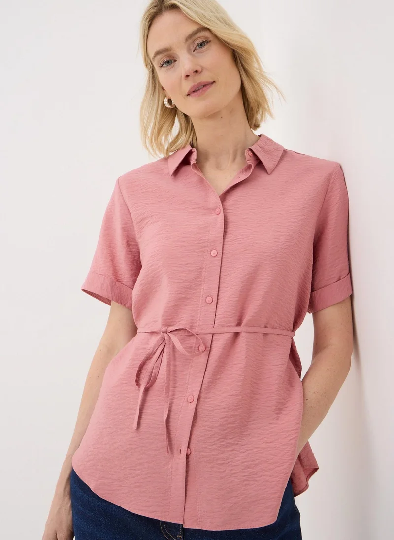 Matalan Pink Short Sleeve Tie Shirt