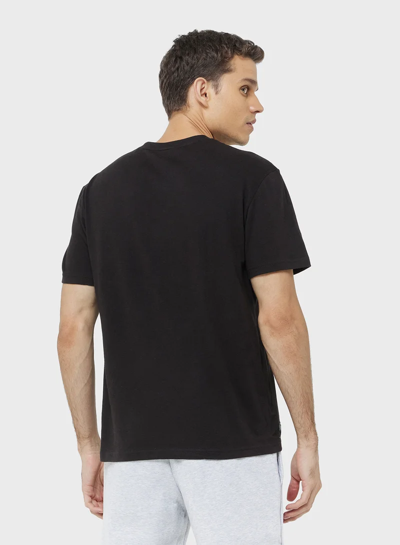 لاكوست Logo Crew Neck T Shirt