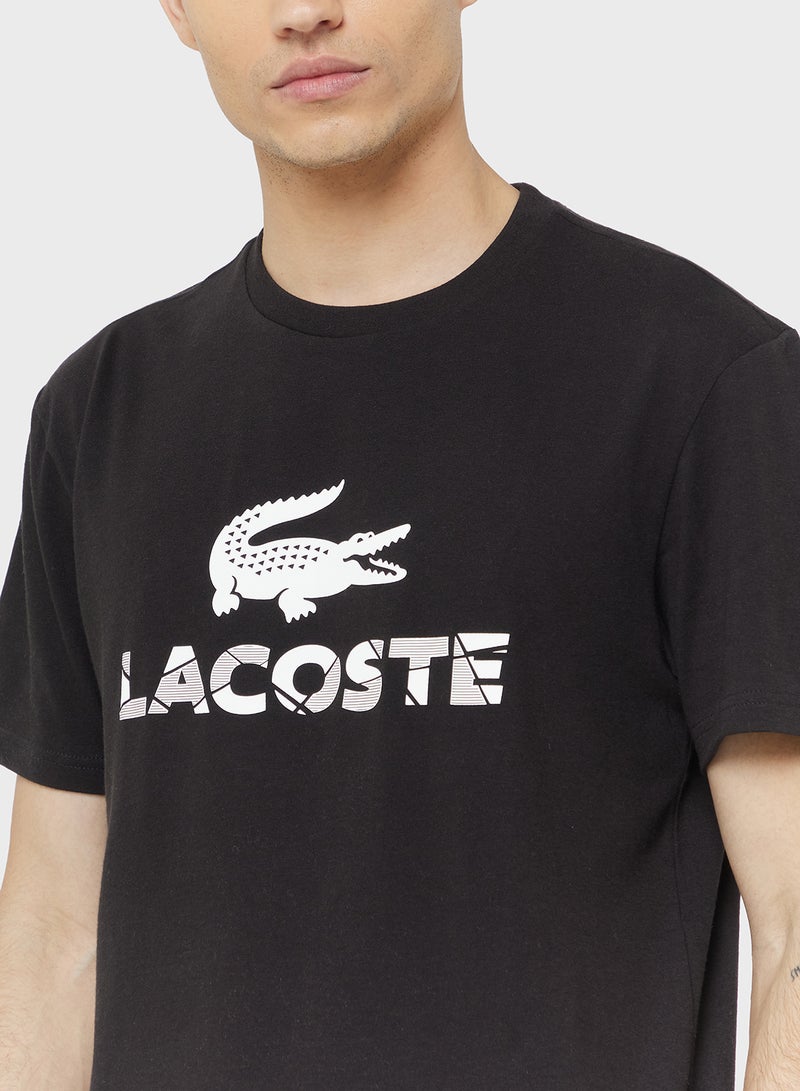 LACOSTE Logo Crew Neck T Shirt - Image 3