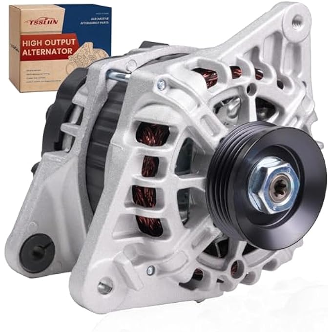 TSSLIIN Upgraded High Output Alternator For/HYUNDAI Elantra 2007-2012, For/KIA Spectra5 2007-2009, Spectra 2007-2009, Soul 2010-2011 L4 2.0L OE 11311 211311 90A 12V 4-Groove Pulley - Image 1
