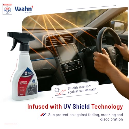 HP Vaahn Car Interior Cleaning kit | Soft Glow Interior Car Care Kit – Interior Cleaner (125ml), 3-in-1 Shiner & Microfiber Cloth (40x40 cm, 340 GSM) | Interior Detailing Combo - Image 2