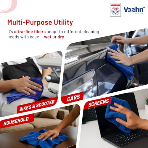 HP Vaahn Car Interior Cleaning kit | Soft Glow Interior Car Care Kit – Interior Cleaner (125ml), 3-in-1 Shiner & Microfiber Cloth (40x40 cm, 340 GSM) | Interior Detailing Combo - Image 5