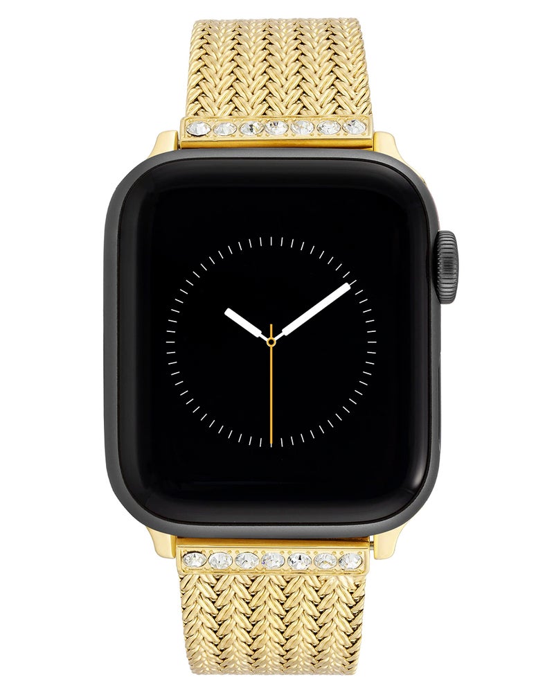 Anne Klein Mesh Fashion Band for Apple Watch Secure Adjustable Apple Watch Replacement Band Fits Most Wrists - Image 2