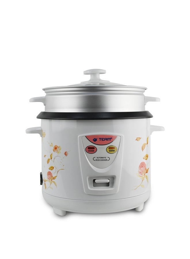 TEAM Automatic Rice Cooker 3-in-1 Functions Non-Stick Inner Pot Automatic Shut Off with Overheat Protection 1.5L - Image 1