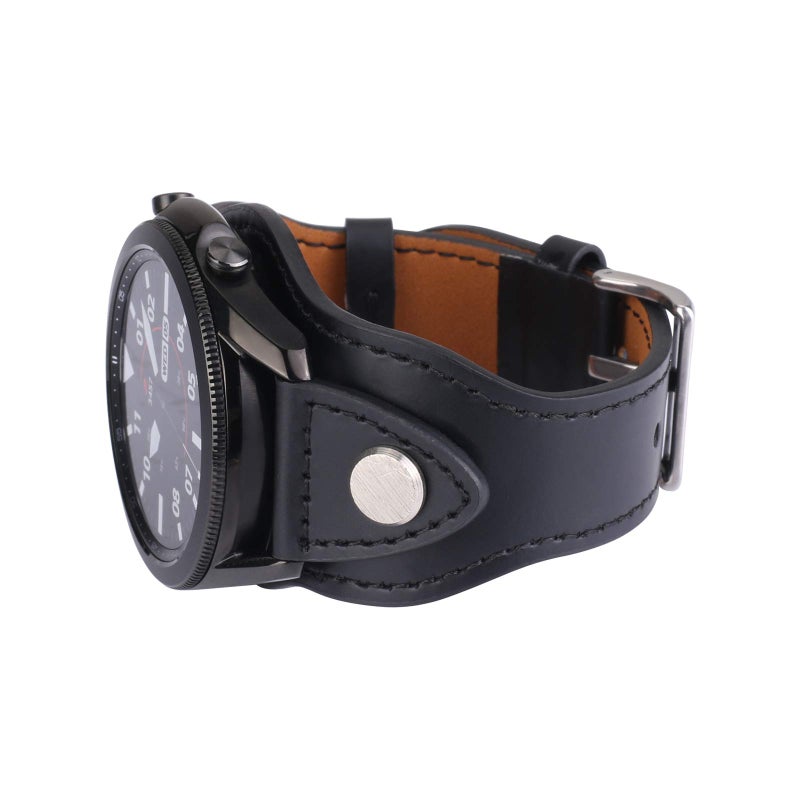 KONAFEI Compatible with Samsung Galaxy Watch 7&FE&6&5&4&3 Band/40mm 44mm/Active 2/Galaxy Watch 5 Pro/Watch 6&4 Classic 43mm/47mm/42mm/46mm/Garmin Venu, 20mm Leather Bracelet Vintage Strap for Men&Women - Image 1