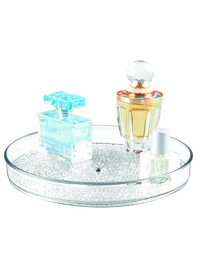 InterDesign iDesign The Rain Collection Lazy Susan Turntable Organizer, 9" x 9" x 1.5", Clear - Image 2