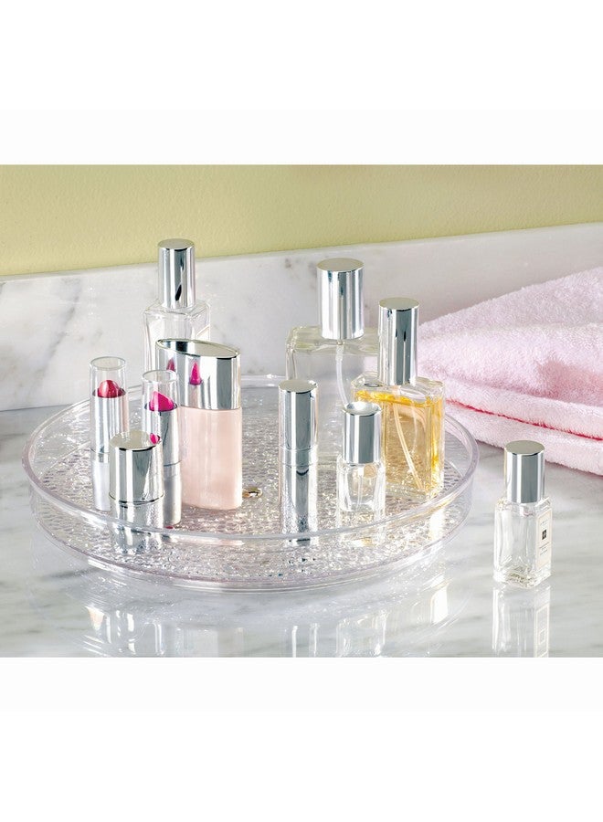 InterDesign iDesign The Rain Collection Lazy Susan Turntable Organizer, 9" x 9" x 1.5", Clear - Image 3