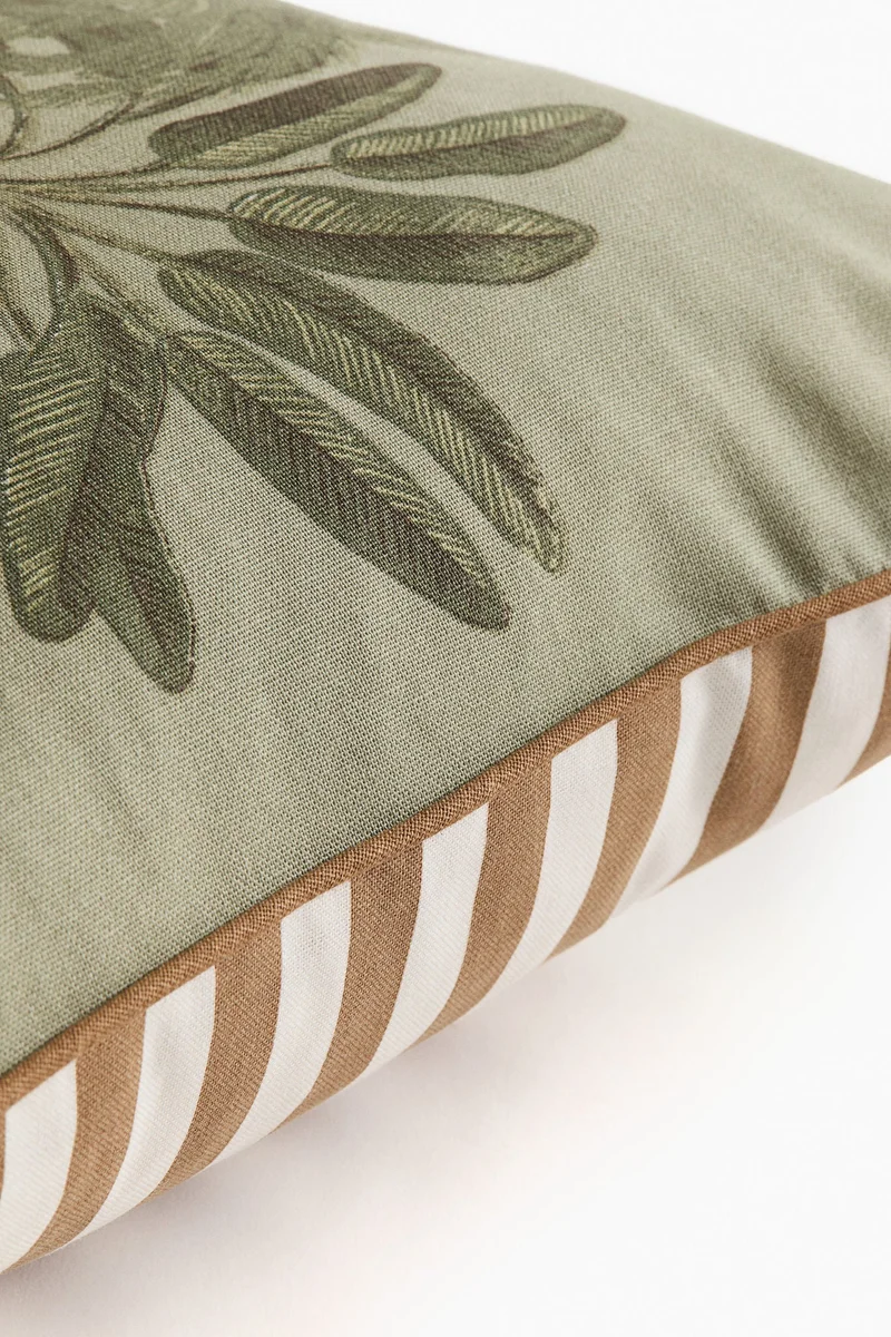 H&M Printed cotton canvas cushion cover
