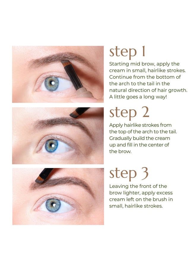 Chella Eyebrow Cream, Luscious Light Brown - Vegan, Cruelty Free, Paraben Free, Gluten Free - Long Wearing, Velvet Consistency, Water Resistant - Image 4