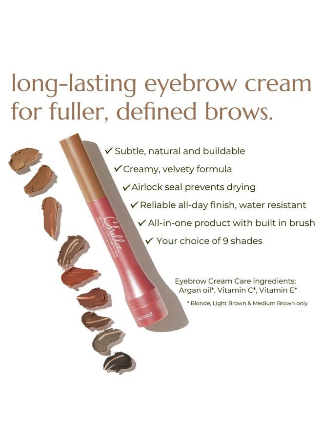 Chella Eyebrow Cream, Luscious Light Brown - Vegan, Cruelty Free, Paraben Free, Gluten Free - Long Wearing, Velvet Consistency, Water Resistant - Image 3