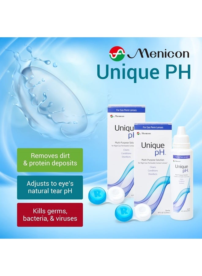 Menicon Unique pH Multi-Purpose Solution + RGP Lens Case, 4 Fl Oz (Pack of 2)  - Image 2
