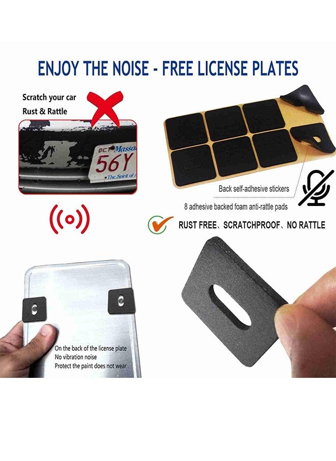 MVAQKLM  Anti Theft License Plate Screws Kits, Rustproof Stainless Steel Mounting Hardware for Car Tag Plate Frames Covers, Button Head Bolts Fasteners Kits for Auto Front and Back License Plates  - Image 5