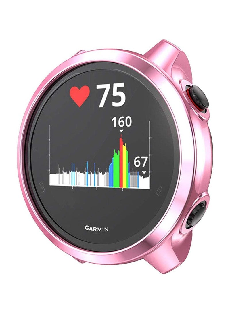 ELMO3EZZ Watch Bumper Protector Watch Protective Shell Non Scratch Watch Cover Case Compatible for Garmin Foruner 245 Music Smartwatch (Pink) - Image 1