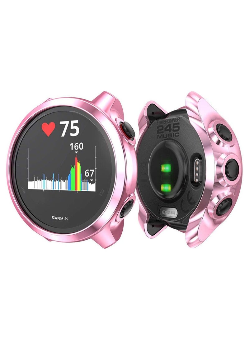 ELMO3EZZ Watch Bumper Protector Watch Protective Shell Non Scratch Watch Cover Case Compatible for Garmin Foruner 245 Music Smartwatch (Pink) - Image 3