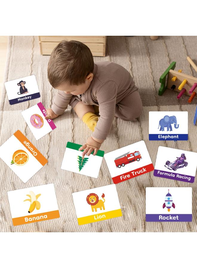 Bluejw Early Childhood Education Card 100 Children's Baby English Double-sided Flash Card Animal Fruit Enlightenment Education Cognition Card - Image 4
