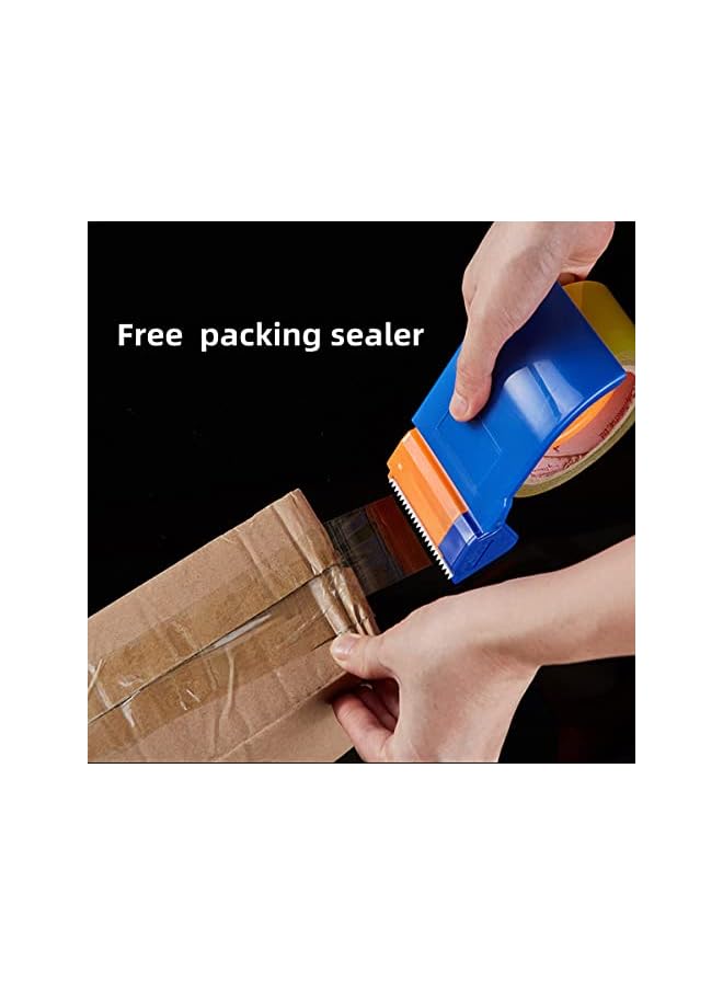 PROMASS promass 2pack 180meters/Roll 2" x 196 Yards，Heavy Duty Clear Packing Tape with Dispenser, Designed for Packing, Shipping Mailing,Moving,Strong Sealing Adhesive,No Splitting or Tearing,Long Lasting  - Image 4