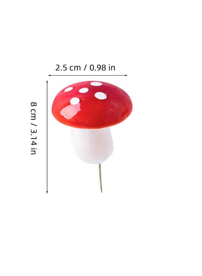 Amosfun 30pcs Mini Mushroom Cake Toppers Red Foam Mushrooms Cupcake Decoration Garden Fairy Bonsai Plant DIY Crafts 3 Sizes Assorted - Image 2