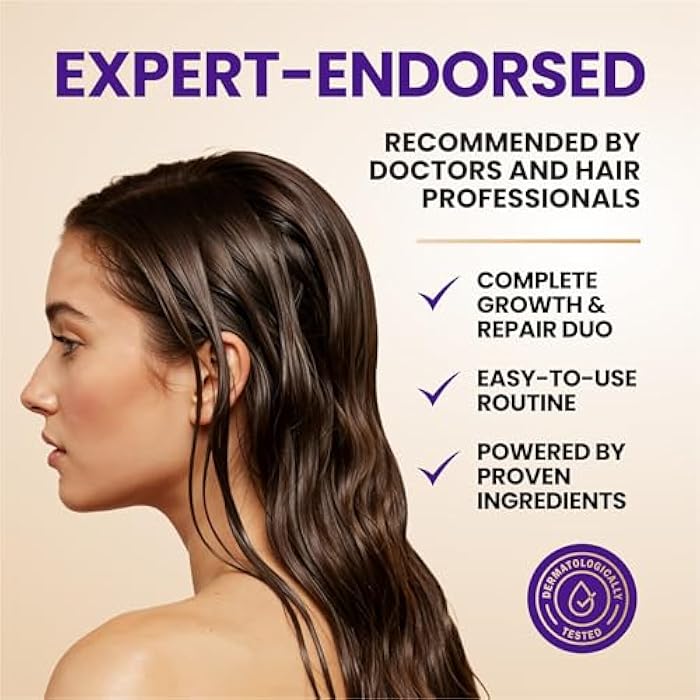 FOLICARE Thickening Hair Growth Shampoo and Conditioner Set For Women & Men, Biotin Shampoo and Conditioner, Intensive Repair for Thinning Damaged & Frizzy Hair, Split End Care, Sulfate & Paraben Free - Image 4