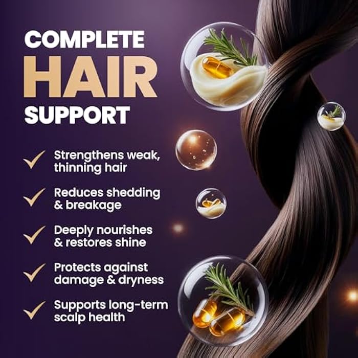 FOLICARE Thickening Hair Growth Shampoo and Conditioner Set For Women & Men, Biotin Shampoo and Conditioner, Intensive Repair for Thinning Damaged & Frizzy Hair, Split End Care, Sulfate & Paraben Free - Image 2