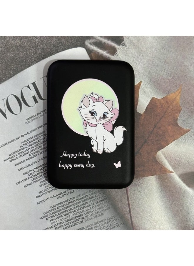 Generic - For Apple Magnetic Wireless Charging Treasure Protective Case Drop-resistant MagSafe External Battery Frosted Protective Case-Specifications:Matte Black Cat Shell - Image 1