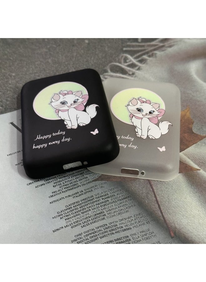Generic - For Apple Magnetic Wireless Charging Treasure Protective Case Drop-resistant MagSafe External Battery Frosted Protective Case-Specifications:Matte Black Cat Shell - Image 1