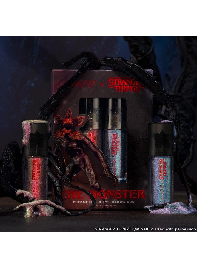 Colourpop x Stranger Things Chrome Liquid Eyeshadow Duo - Color-Shifting Chrome Eyeshadow with Long-Lasting & Ultra-Pigmented Formula - The Monster (2 Count) - Image 4