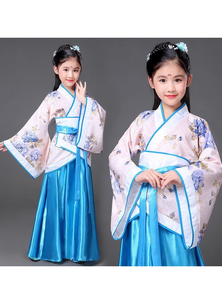 general Traditional Girl's Ancient Hanfu Costume - Elegant Princess Performance Dress for Stage, Cosplay & Cultural Events - Image 1
