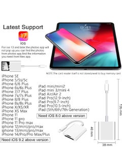 Rock Pow Lighting Sd Card Reader for iPhone iPad Camera,Dual Card Slot Memory Card Reader Supports SD and TF Card Trail Camera Viewer Sd Card Adapter Portable Sd Card Reader No Application Required Plug Play  - Image 4