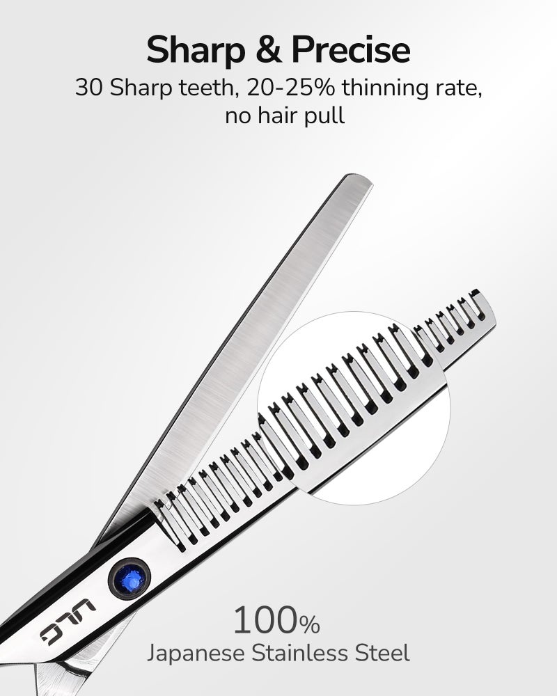 ULG Left-Handed Hair Thinning Scissors, Thinning Shear for Hair Cutting 6.5 inch Professional Barber Scissors Salon Texturizing Shears Made of Japanese Stainless Steel - Image 2