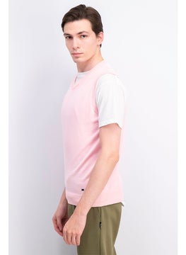 Liu Jo Men Maglia Gilet Knitted Sleeveless Vest, Pink  - Image 3