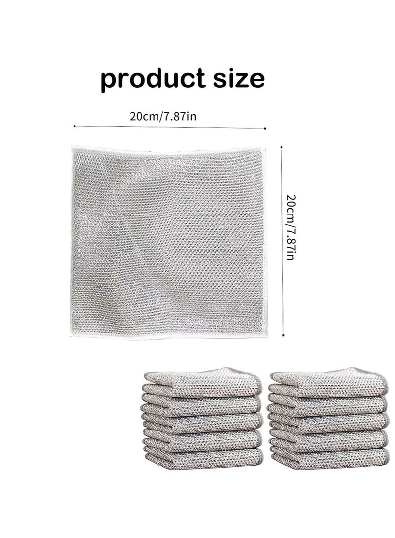 Generic 6pcs Multipurpose Wire Dishwashing Rags for Wet and Dry Non-Scratch Wire Dishcloth Reusable Kitchen Cleaning  - Image 3