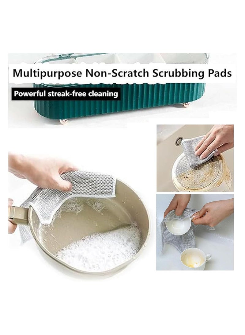 Generic 6pcs Multipurpose Wire Dishwashing Rags for Wet and Dry Non-Scratch Wire Dishcloth Reusable Kitchen Cleaning  - Image 5