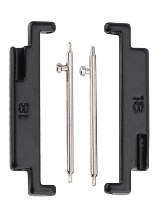 Ymiko Metal Watch Band Adapter Stainless Steel Connection Adapter Replacement for Smartwatches with 18-22mm Connectors (1 Pair) - Image 1