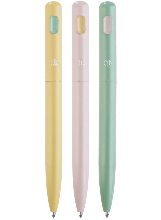 DIVERSEBEE Black Ink Ballpoint Pens, Retractable No Bleed Bible Pens, Cute Aesthetic Pastel Pens for Teachers, Bible Study Journaling Supplies, College School Office Gifts Accessories, 3 Pack (1.0mm) - Image 1