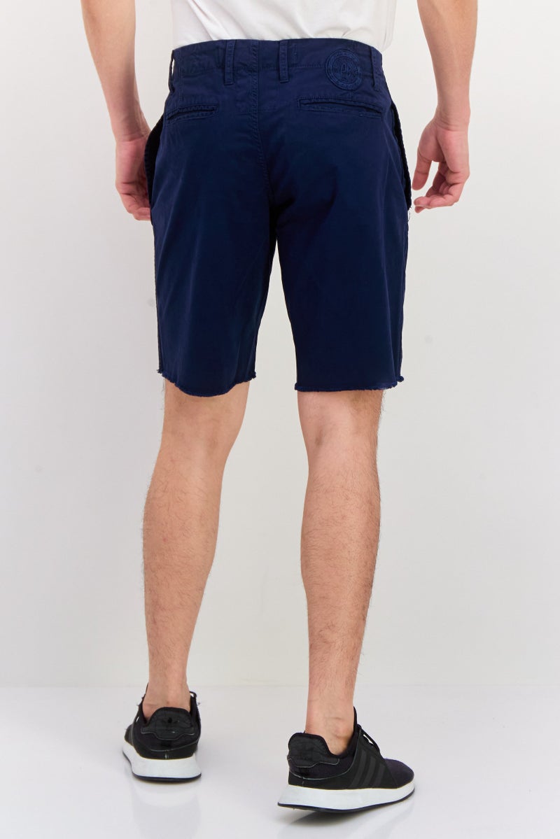 Paperbacks Men Solid Chino Shorts, Navy - Image 2