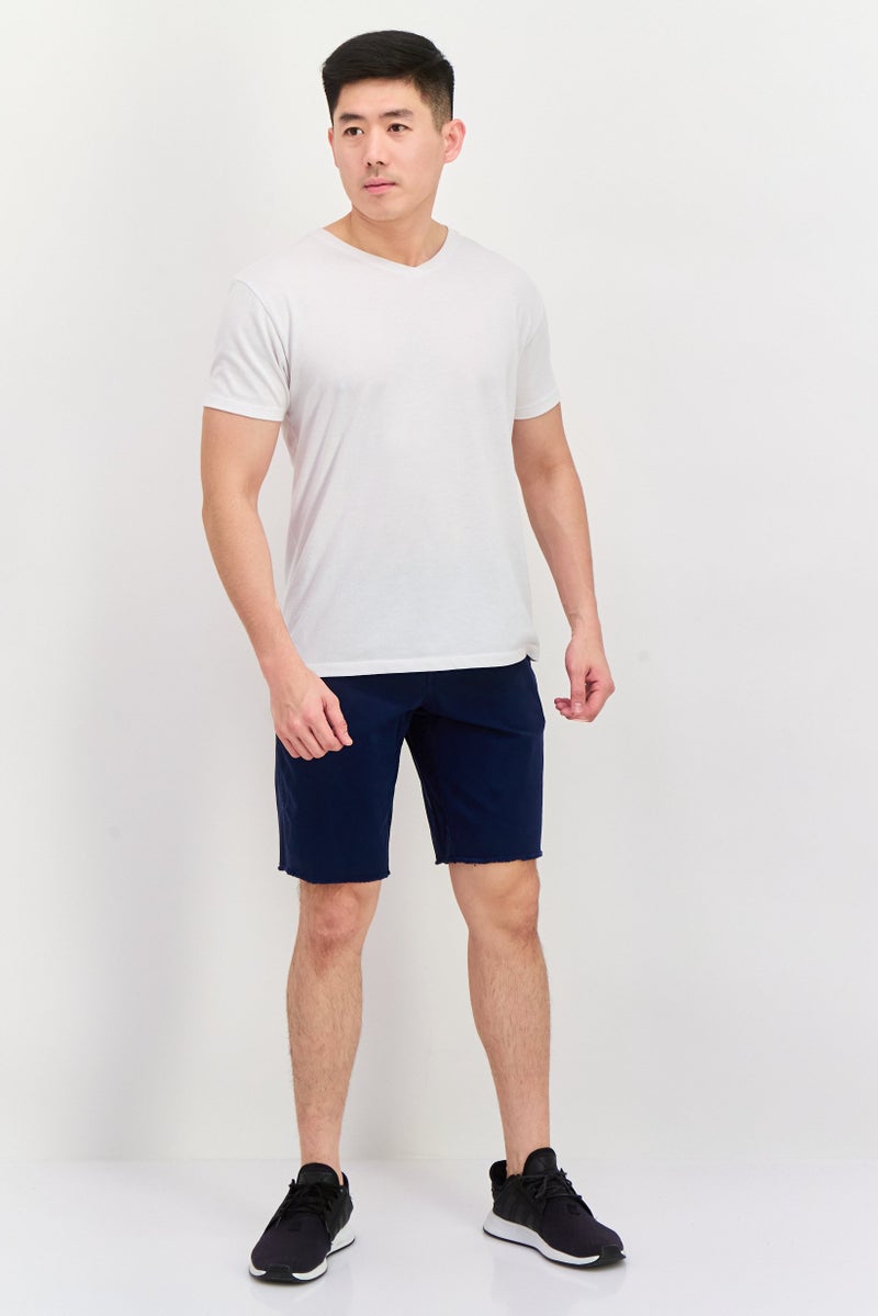 Paperbacks Men Solid Chino Shorts, Navy - Image 4
