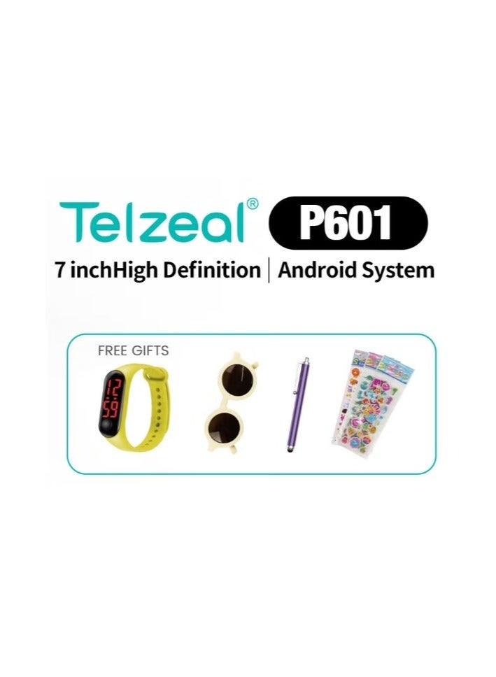 Telzeal P601 Kids Tablet Android 10.1, 7-Inch HD Screen, 6GB RAM + 128GB ROM, Parental Controls, Educational Games, Wi-Fi, 3000mAh Battery, Kid-Proof Case, Safe & Fun Learning – Pink - Image 3