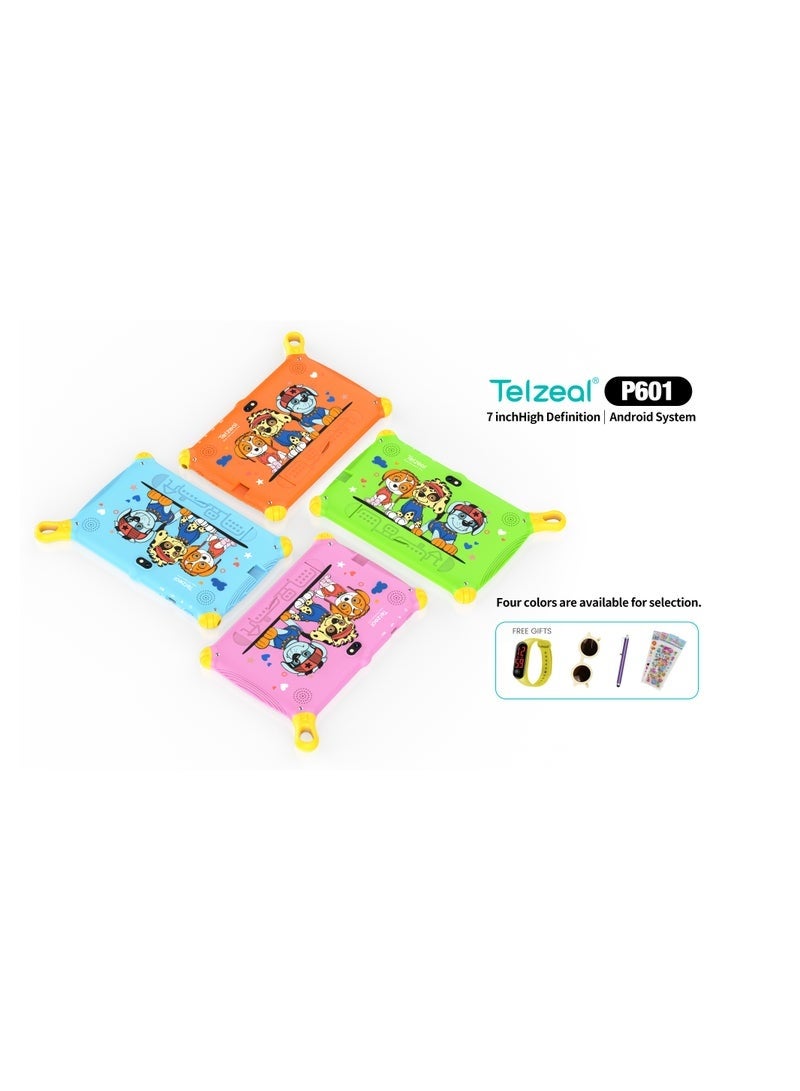 Telzeal P601 Kids Tablet Android 10.1, 7-Inch HD Screen, 6GB RAM + 128GB ROM, Parental Controls, Educational Games, Wi-Fi, 3000mAh Battery, Kid-Proof Case, Safe & Fun Learning – Pink - Image 4