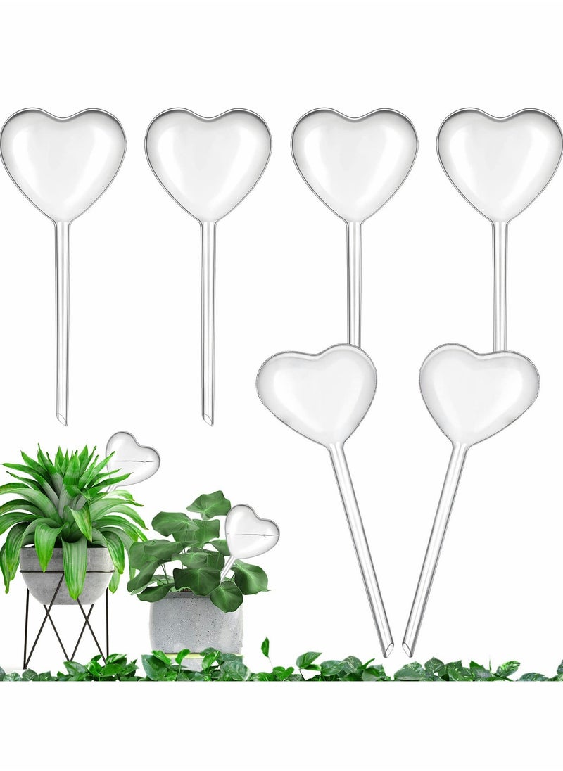 SYOSI Plant Watering Globes Large Self Globes Plastic Pvc Bulbs Houseplants Indoor Plants Potted Heart-Shaped (6 Piece )  - Image 1