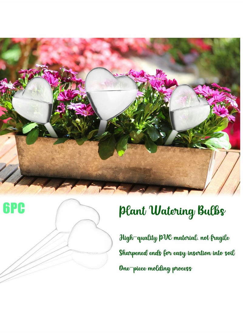 SYOSI Plant Watering Globes Large Self Globes Plastic Pvc Bulbs Houseplants Indoor Plants Potted Heart-Shaped (6 Piece )  - Image 5