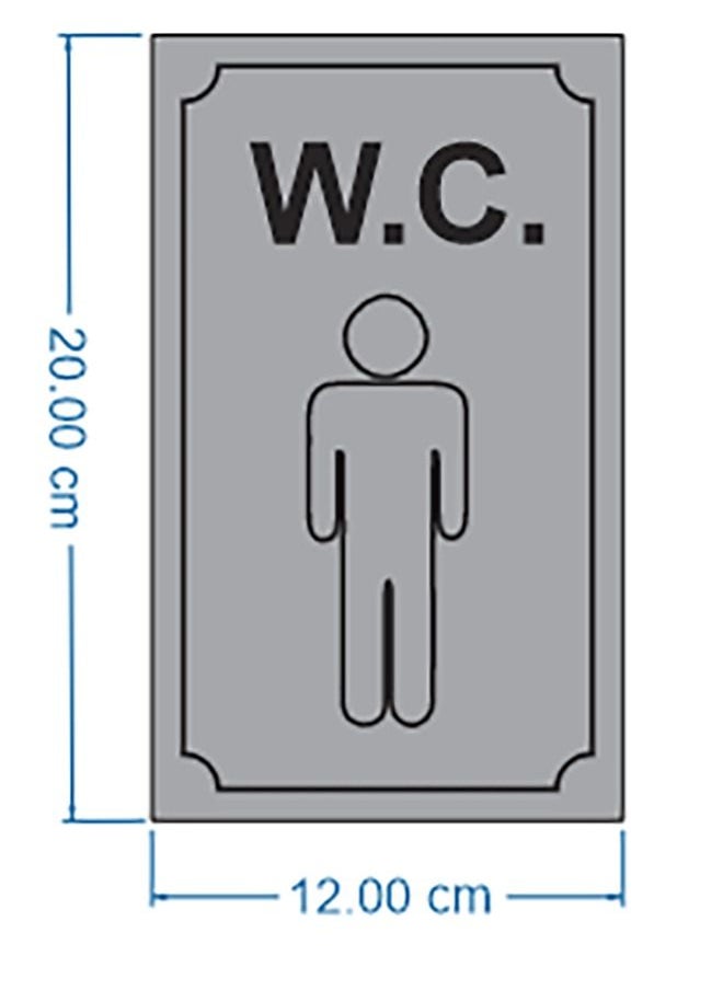 ماركة غير محددة لافتة حمام رجالي WC  - Image 2
