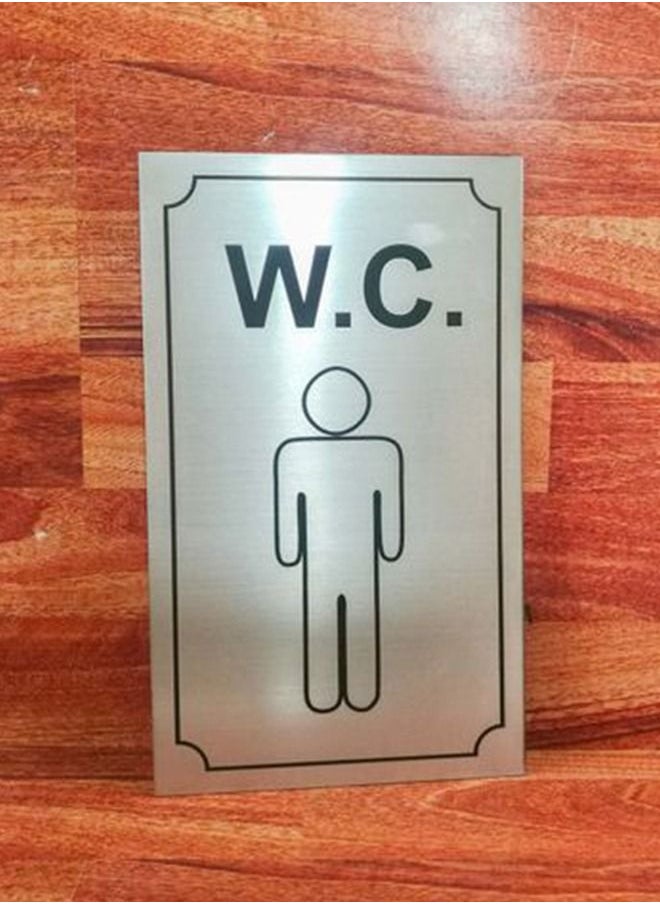 ماركة غير محددة لافتة حمام رجالي WC  - Image 1