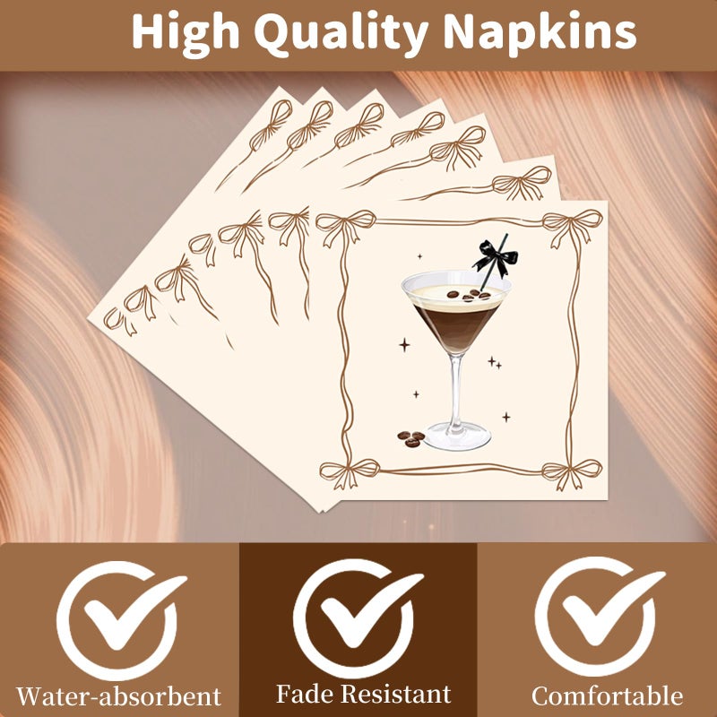 Gameza Espresso Martini Birthday Decor - 96PCS A Tiny Bit Older Paper Plates and Napkins, Disposable Tableware Decoration Espresso Martini Bar Themed Forks Supplies, Serve 24 - Image 3